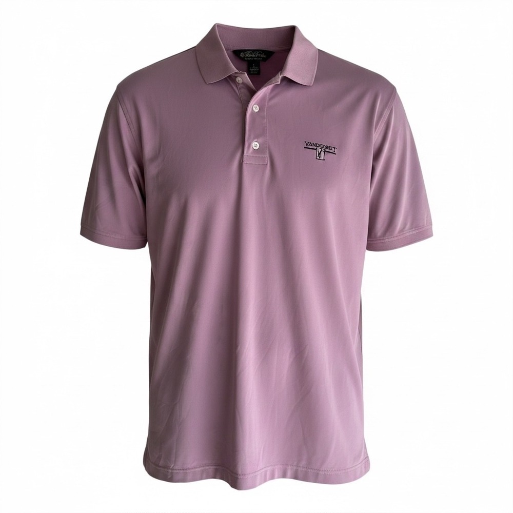 BROOKS BROTHERS Lavender‎ Vanderbilt University Golf Course Logo Mens Polo, L